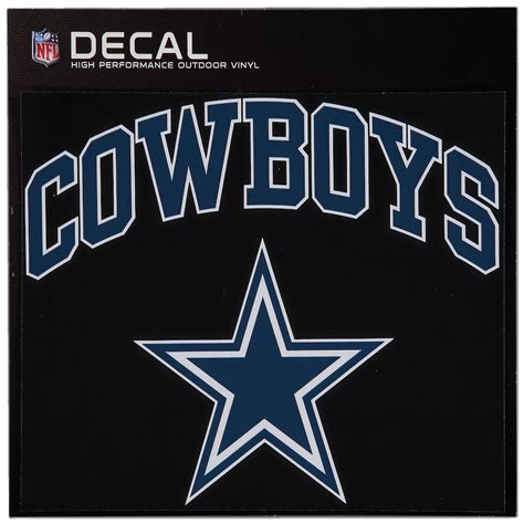 Dallas Cowboys 12" x 12" Arched Logo Decal