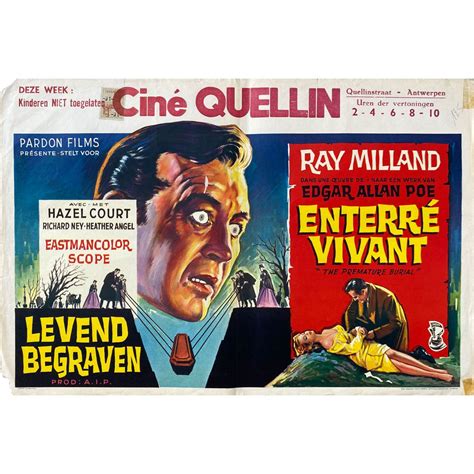 PREMATURE BURIAL Belgian Movie Poster - 14x21 in. - 1962