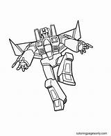 Transformers G1 Starscream Coloring Pages sketch template
