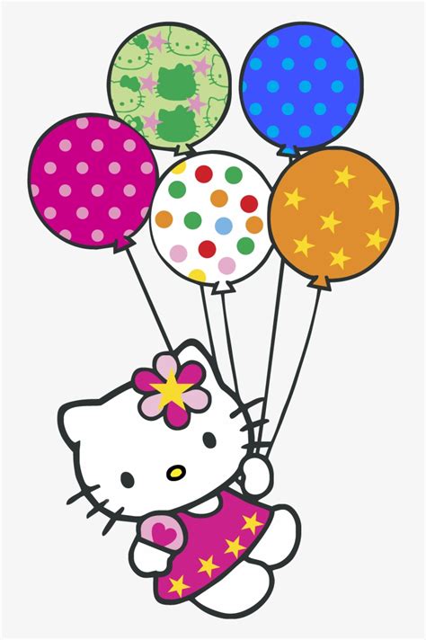 Hello Kitty Balloons Logo Vector Graphic - Hello Kitty Birthday Png PNG Image | Transparent PNG ...