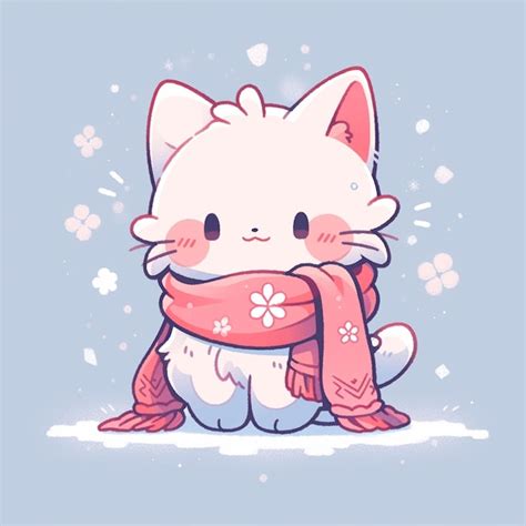 Premium AI Image | cute cat with winter