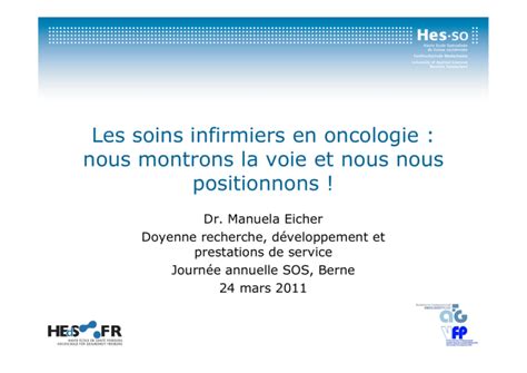 Les soins infirmiers en oncologie : nous montrons la voie et nous