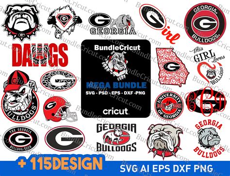 Georgia Bulldogs SVG,Georgia Bulldogs Logo Bundle SVG,Bulldogs Team Svg ...