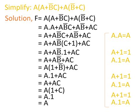 Simplification of Boolean Expressions