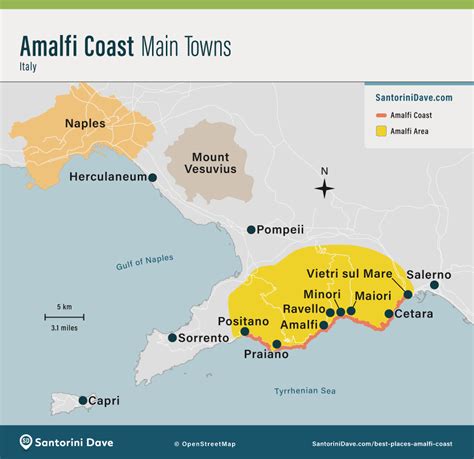 Amalfi Coast Maps - Towns & Cities