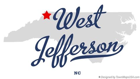 Map of West Jefferson, NC, North Carolina