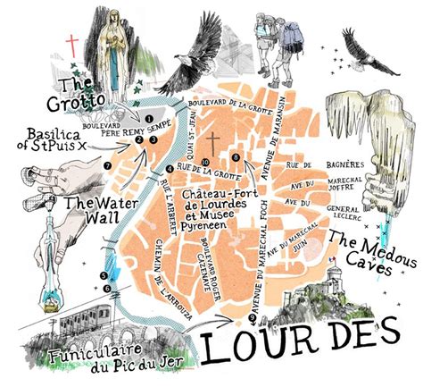 Image by Kelsey Alyne on Places to go to in 2020 | Lourdes france, Lourdes, Illustrated map