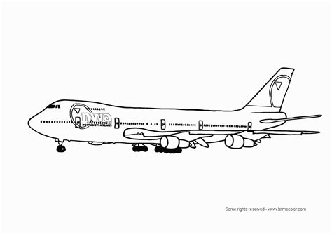 Boeing 747 Airplane Printable Coloring Page | eColoringPage.com ...