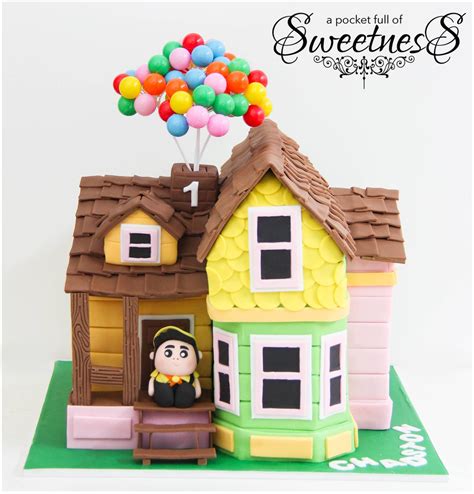 Disney Pixar movie "Up" house featuring Russell, Carl Fredricksen's house, and the balloons ...