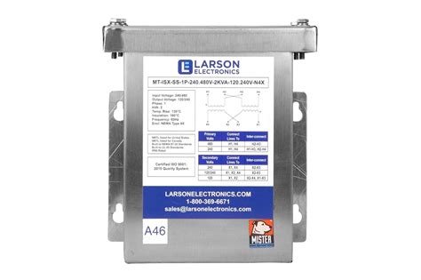 Larson Electronics - 250 VA Encapsulated Isolation Transformer - 480V Primary - 480V Secondary ...