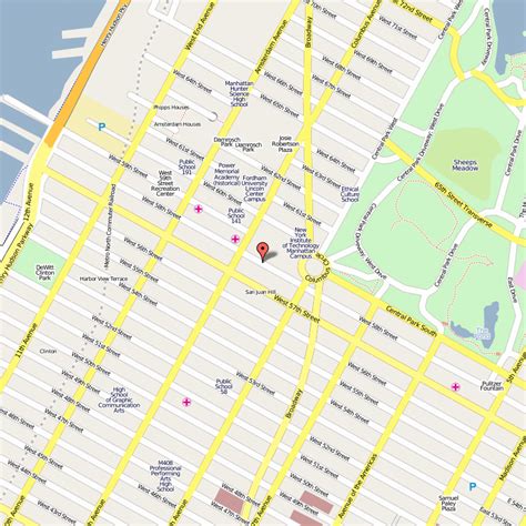 New York New York hotel map - TravelsFinders.Com