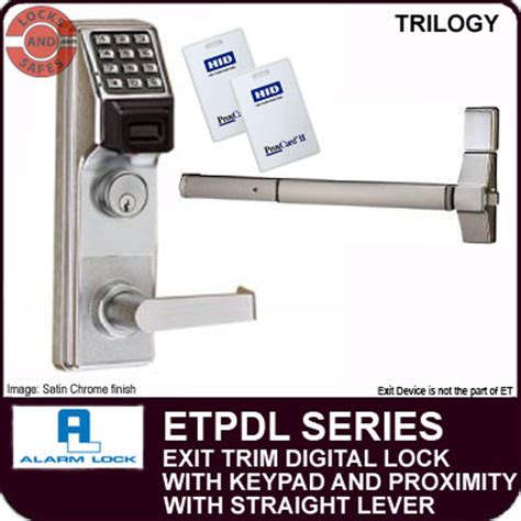 Alarm Lock Trilogy ETDL EXIT TRIM - Straight Lever