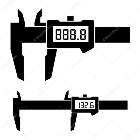 LCD electronic digital caliper micrometer gauge vernier Stock Vector Image by ©happyroman #85303500