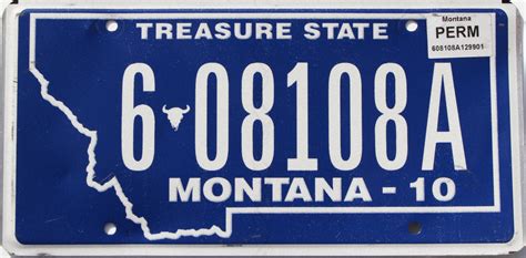 Montana Permanent #6-08108A | Old Montana License Plates