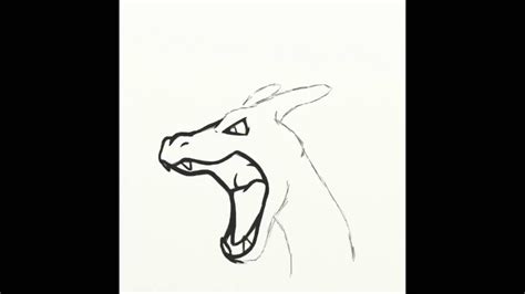 how to draw charizard face - YouTube