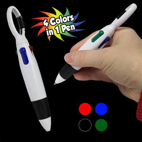 Multi Color Clip Pen - 5" - Lighted Balls, Pens, Flashlights & Fans