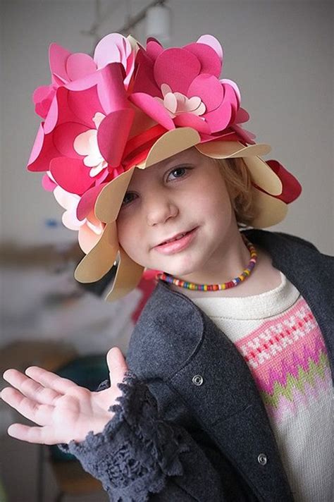 Fun DIY Floral Paper Hat for Kids | Crazy hat day, Paper hat, Kids hats