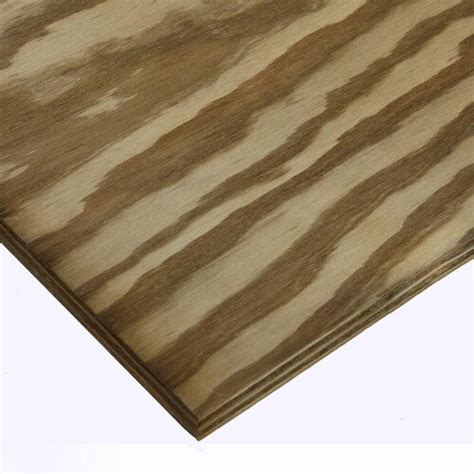 Severe Weather Pine Pressure Treated Plywood (Common: 3/4-in x 2-ft x 2-ft; Actual: 0.703-in x ...