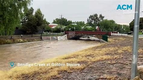 Bendigo creek flows as storm causes power cuts, flooding, building ...