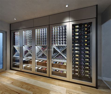 Contemporary+Wine+Cellar+Display #WineStorage | Wine closet, Wine cellar design, Glass wine cellar