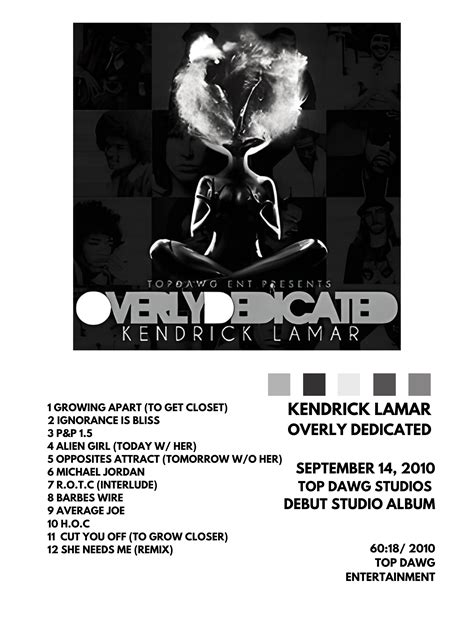 Kendrick Lamar Overly Dedicated Album Cover