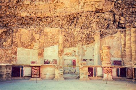 The Ruins of the Palace of King Herod S Masada Stock Photo - Image of ...