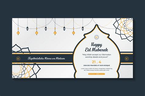 Islamic eid celebration banner template 14525526 Vector Art at Vecteezy