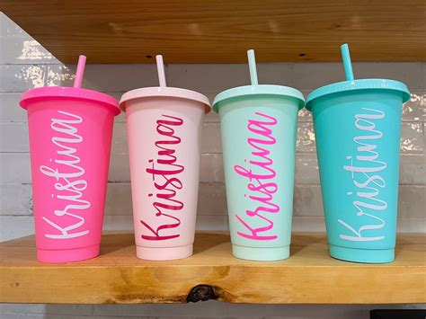 Custom Water Bottle Tumbler Neon Cup Smoothie Cup Bride - Etsy | Dance ...