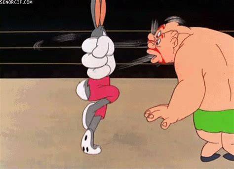 Bugs bunny combo in boxing gif | Cartoon Amino