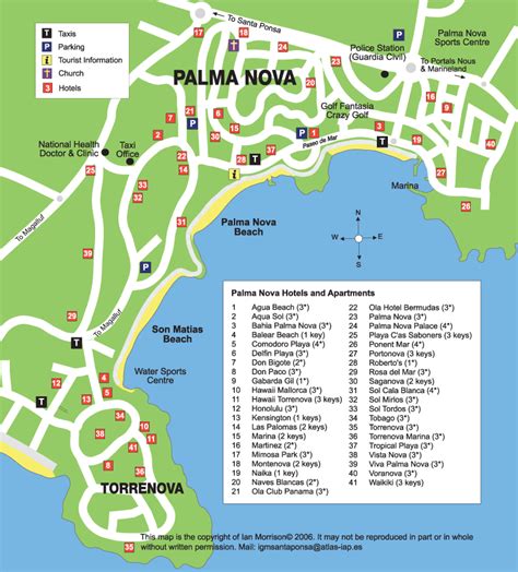 map of palma nova mallorca (majorca) | Майорка, Курорты, Пальмы