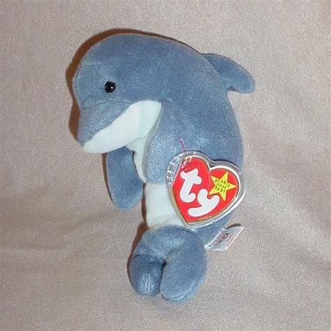 Ty Beanie Baby Echo the Dolphin 1990s Plushie Stuffies, Plushies, Original Beanie Babies, Heart ...