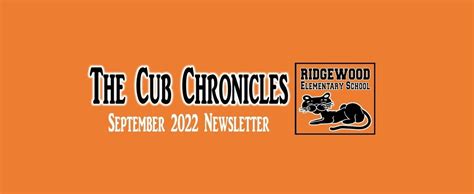 Ridgewood September Newsletter | Ridgewood Elementary School