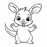 Premium Photo  Cute Baby Kangaroo Coloring Page sketch template