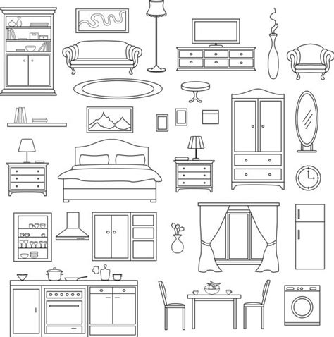 Bed Furniture Drawings Illustrations, Royalty-Free Vector Graphics ...