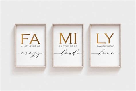 Set of 3, Family Sign,Family Quotes Graphic by EighteenWeddingStore · Creative Fabrica