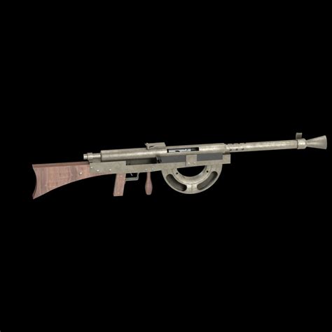 3d model chauchat machine rifle weapons