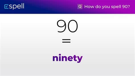 90 in words - How to Spell the Number 90 in English