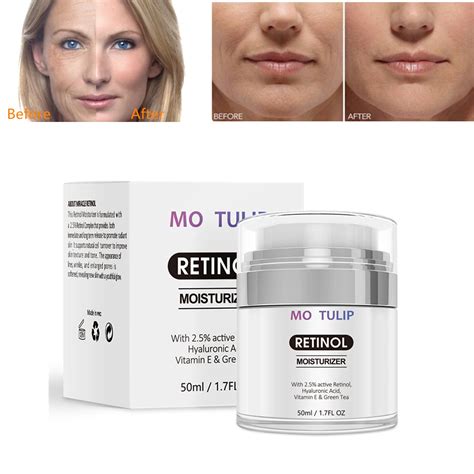 Retinol 2.5% Moisturizer Cream Anti Aging and Reduces Wrinkles and Fine Lines Day and Night ...