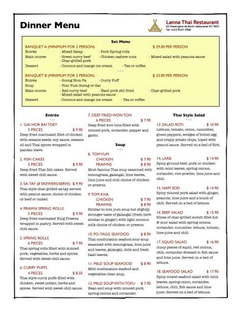 19+ Thai Lanna Lunch Menu Images