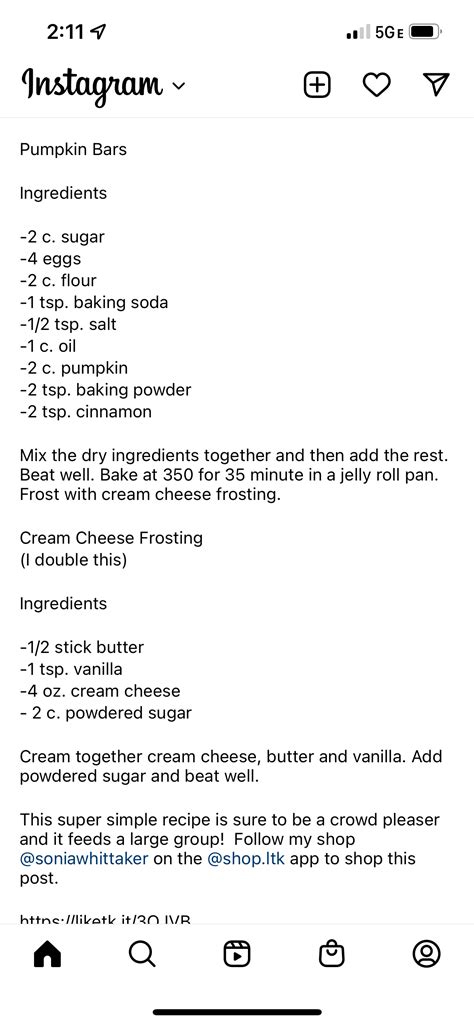 Pin by Mandy Welch on I'd eat that! | Bar ingredients, Pumpkin bars ...