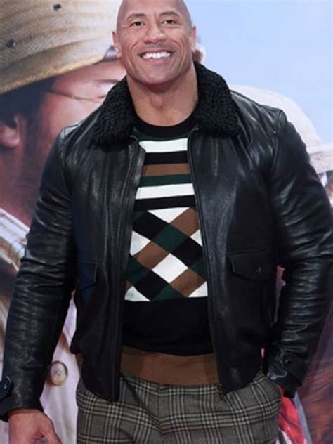 Jumanji The Next Level Dwayne Johnson Premiere Leather Jacket