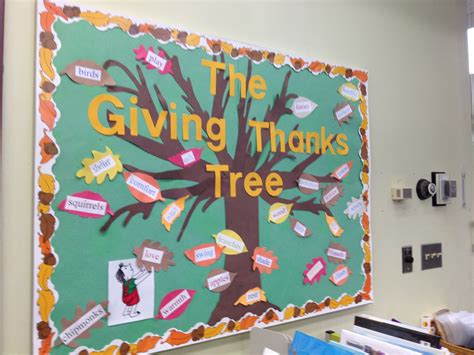 Thanksgiving/Fall theme library bulletin board - The Giving Tree ...