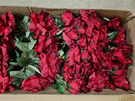 24 French Roses Dark Red 71cm