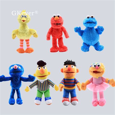 23 cm Sesame Street Soft Toys Ernie Elmo Zoe Grover Cookie Monster Soft Stuffed Dolls Baby Gift ...