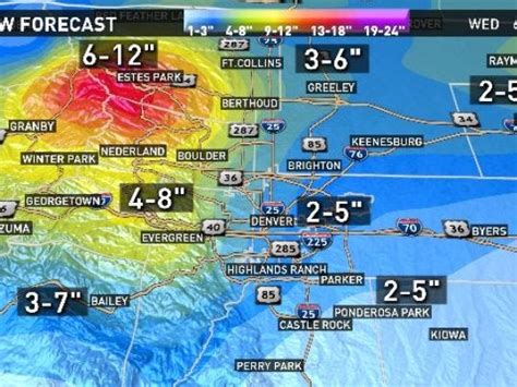 Latest Fort Collins snow forecast totals increasing