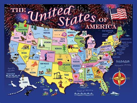 Large puzzle statemap of the USA | USA | Maps of the USA | Maps ...