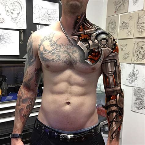 Maybe I can add some mechanical to my sleeve | Biomechanical tattoo, Mechanic tattoo, Sleeve tattoos