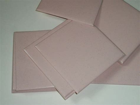 Small Vintage Lot of Pink Plastic Wall Tile 4.25 x