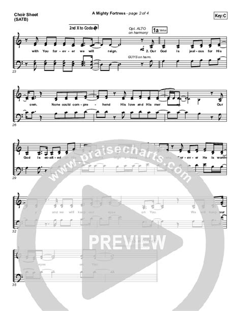 A Mighty Fortress Sheet Music PDF (Christy Nockels) - PraiseCharts