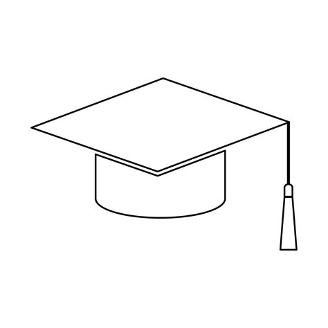 Graduation cap black icon . 5215243 Vector Art at Vecteezy